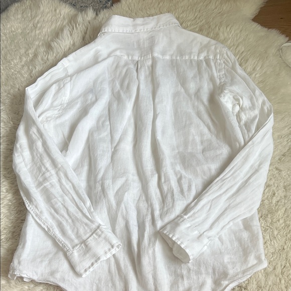 Ralph Lauren White Linen Men's Shirt M - Picture 5 of 5